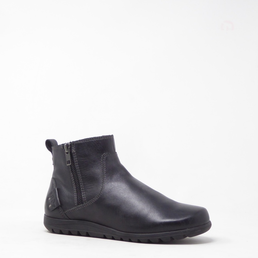 Taos Womens Select Leather Ankle Boots Black Side Zip 6.5